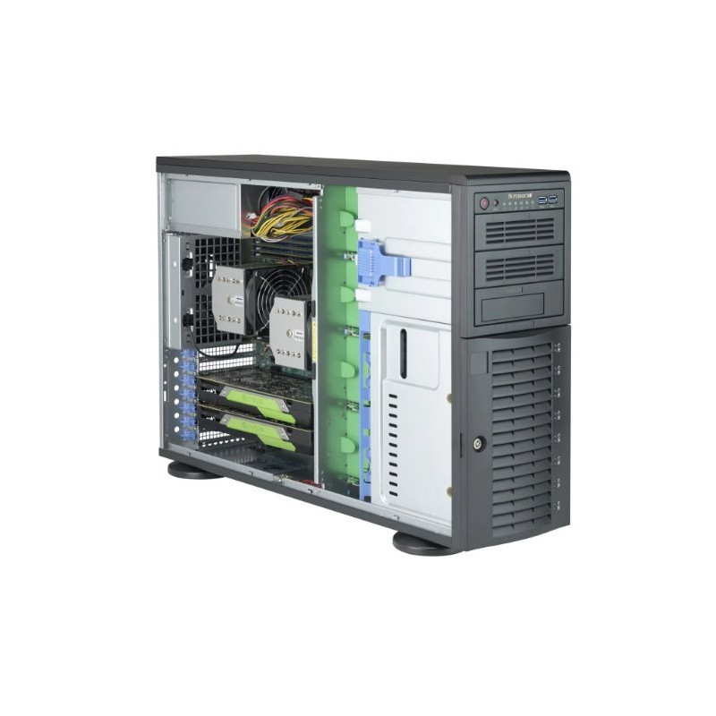 SUPERMICRO Tower/4U 8x 3,5" HS SAS/SATA, 2x 5,25", 1x 5,25" pro 3,5", 1200W (80PLUS Platinum), superquiet