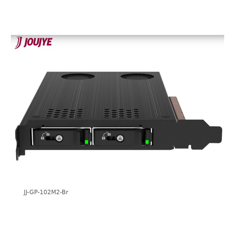 Jou Jye  JJ-GP-102M2-Br M.2 NVMe PCIe Adapter for 2 x M.2NVMe SSD