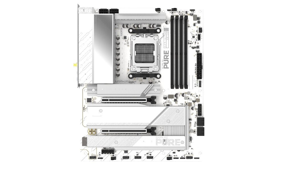 MB SAPPHIRE PURE X870A WIFI7 /AM5/4xDDR5/M.2/W7+BT5.4/HDMI/DP/ATX/White