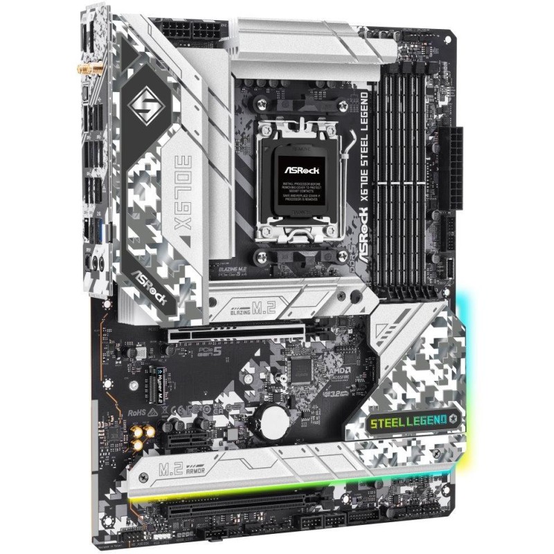 OPRAVENÉ - ASRock X670E Steel Legend / AMD X670 / AM5 / 4x DDR5 /  4x M.2 / HDMI / DP / USB-C / WiFi / ATX
