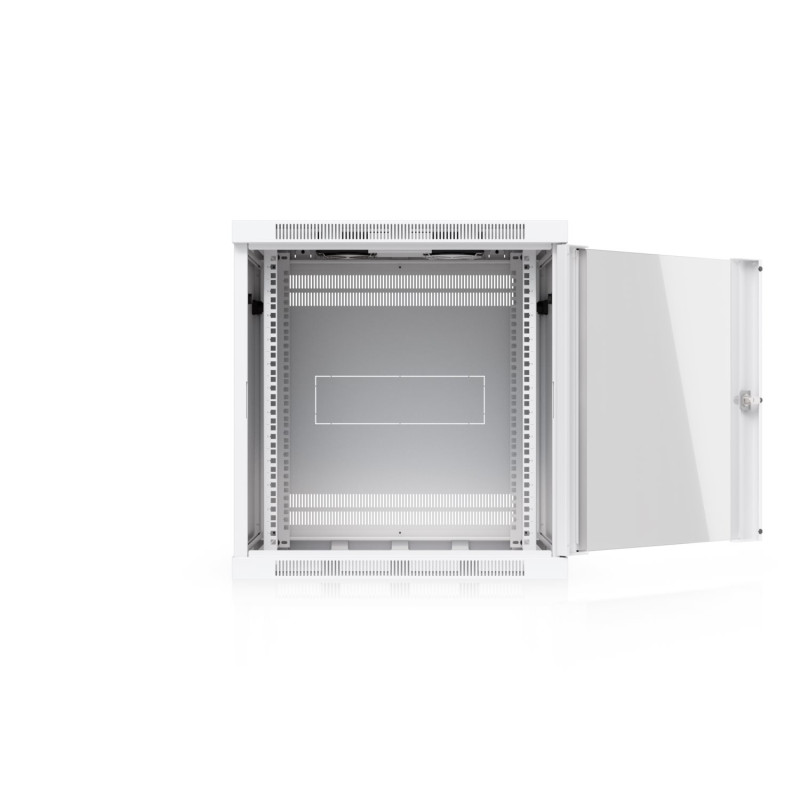 Ubiquiti UniFi 12U nástěnný rackový rozvaděč, hloubka 600 mm, skleněné dveře