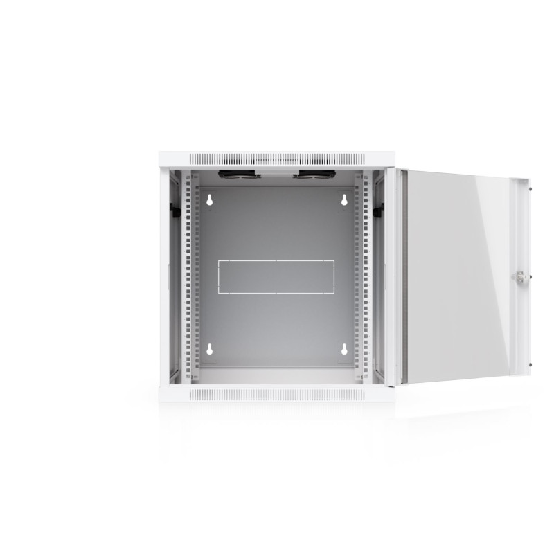 Ubiquiti UniFi 12U nástěnný rackový rozvaděč, výklopný, skleněné dveře