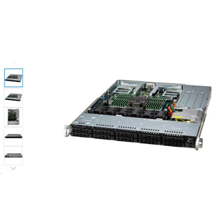 Supermicro SYS-111C-NR, EMR 4510 2P CPU, 4x 16GB DDR5-5600, AOC-S3916L-H16IR-32DD-O, 4x SSD 2.5" SATA 480GB, AOC-AH25G-M
