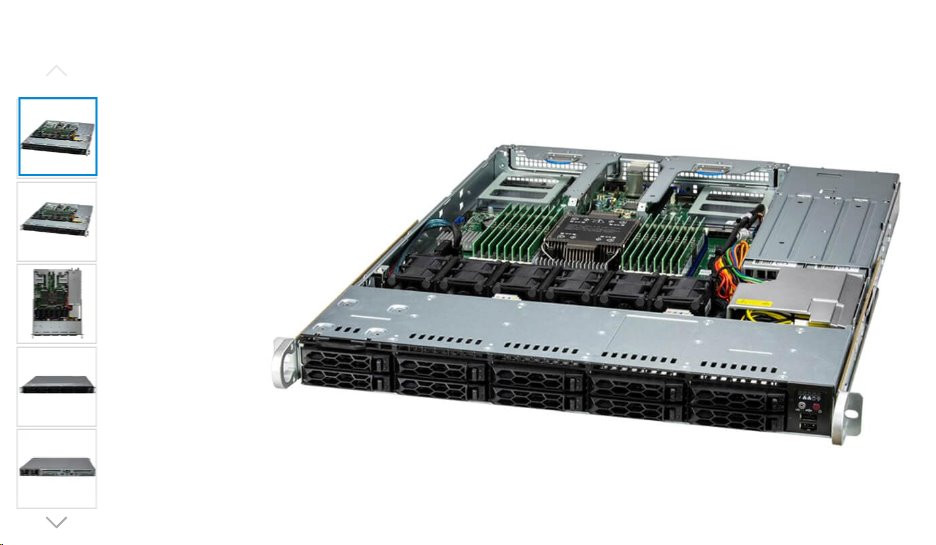 Supermicro SYS-111C-NR, EMR 4510 2P CPU, 4x 16GB DDR5-5600, AOC-S3916L-H16IR-32DD-O, 4x SSD 2.5" SATA 480GB, AOC-AH25G-M