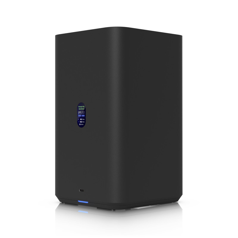 Ubiquiti UniFi dvoušachtové síťové úložiště NAS, 2.5 GbE, USB-C, černé provedení