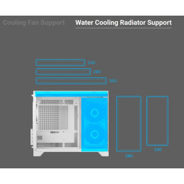 COUGAR PC skříň FV150 RGB White Mini tower