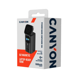CANYON Qi2 magnetic power bank OnPower 150 15000mAh Aluminium Dark grey