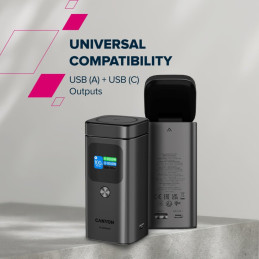 CANYON Qi2 magnetic power bank OnPower 150 15000mAh Aluminium Dark grey