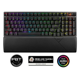 ASUS KB ROG STRIX SCOPE II 96 WIRELESS (ROG SNOW / PBT), mechanická, bezdrátová, BT, USB-A, US