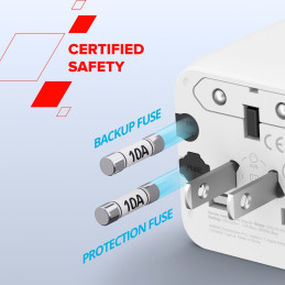 CANYON Travel Adapter OnTour One EU/UK/US/AUS   White