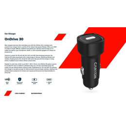 CANYON car charger OnDrive 30 PD 30W USB-C Black