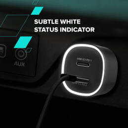 CANYON car charger OnDrive 60 PD 60W 2xUSB-C Black