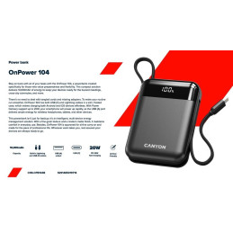 CANYON power bank OnPower 104 10000mAh Black