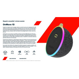 CANYON Magnetic BT speaker OnMove 13 5W Black