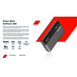 CANYON Power Bank PB-240, 25000mAh PD140W, dark grey