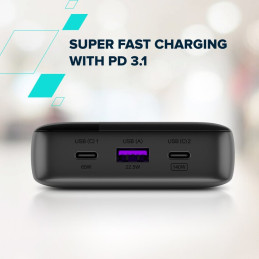 CANYON Power Bank PB-240, 25000mAh PD140W, dark grey