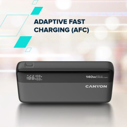 CANYON Power Bank PB-240, 25000mAh PD140W, dark grey