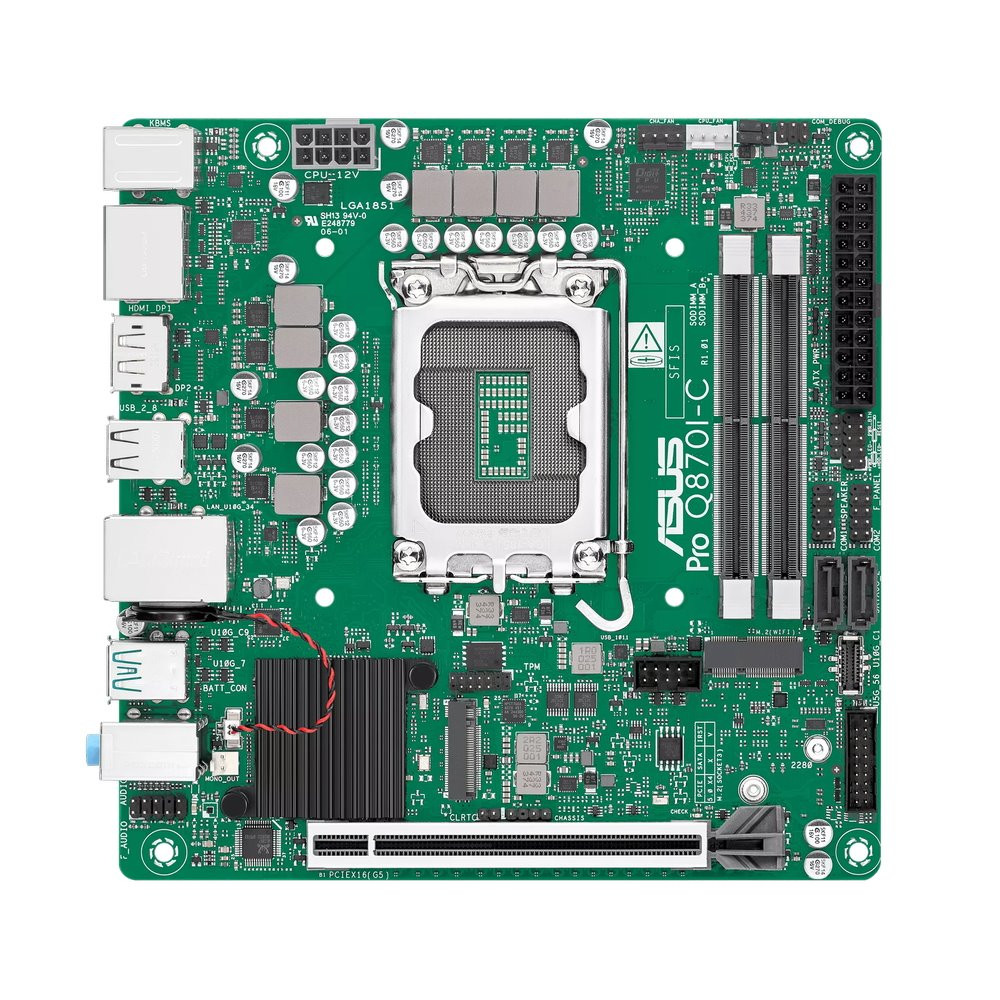 MB ASUS Pro Q870I-C-CSM /LGA1851/2xDDR5/M.2/HDMI/DP/mITX