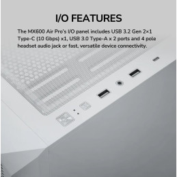 COUGAR PC skříň MX600 Air Pro White Mid