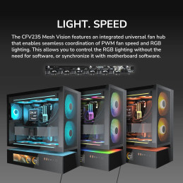 COUGAR PC skříň CFV235 Mesh Vision Black Mid