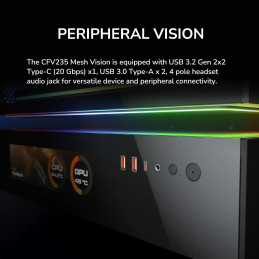 COUGAR PC skříň CFV235 Mesh Vision Black Mid
