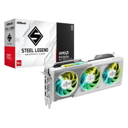 VGA Asrock Radeon RX9070 XT Steel Legend 16G GDDR6 White