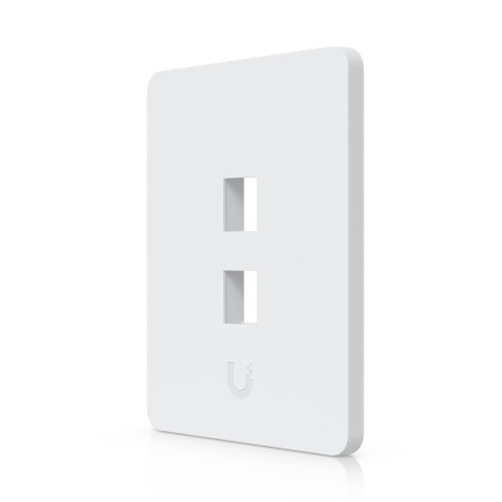 Ubiquiti UniFi univerzální vertikální nástěnná zásuvka, 2 porty pro keystone, přetíratelný kryt, balení 4 ks