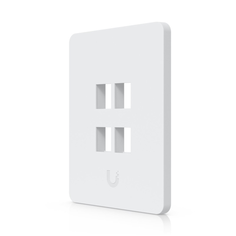 Ubiquiti UniFi univerzální vertikální nástěnná zásuvka, 4 porty pro keystone, přetíratelný kryt, balení 4 ks