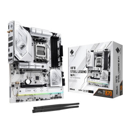 MB Asrock X870 STEEL LEGEND WIFI /AM5/4xDDR5/M.2/W7+BT5.4/HDMI/USB4/ATX/White