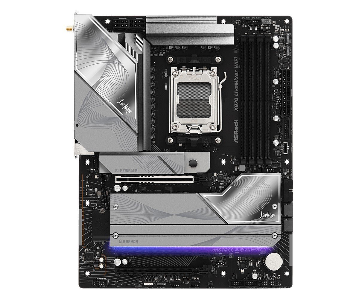 MB Asrock X870 LIVEMIXER WIFI /AM5/4xDDR5/M.2/W7+BT5.4/HDMI/USB4/ATX
