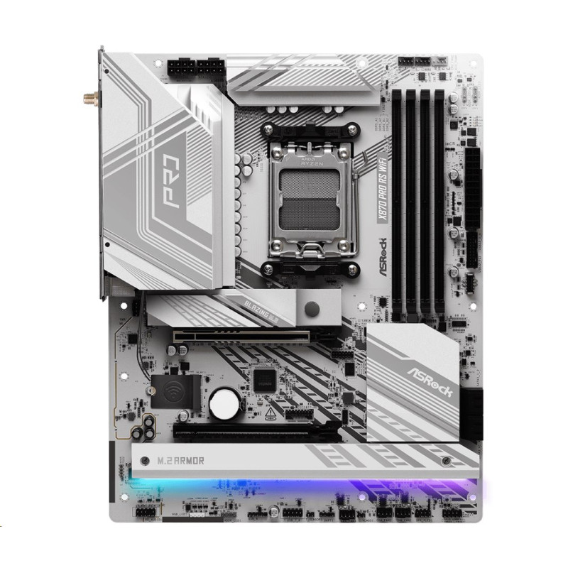 MB Asrock X870 PRO RS WIFI /AM5/4xDDR5/M.2/W7+BT5.4/HDMI/USB4/ATX/White