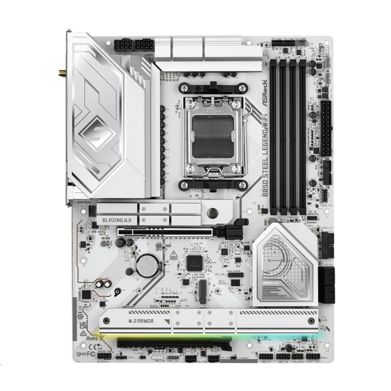 MB Asrock B850 STEEL LEGEND WIFI /AM5/4xDDR5/M.2/W7+BT5.4/HDMI/ATX/White