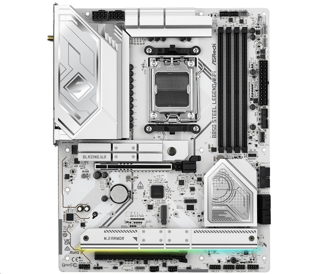 MB Asrock B850 STEEL LEGEND WIFI /AM5/4xDDR5/M.2/W7+BT5.4/HDMI/ATX/White
