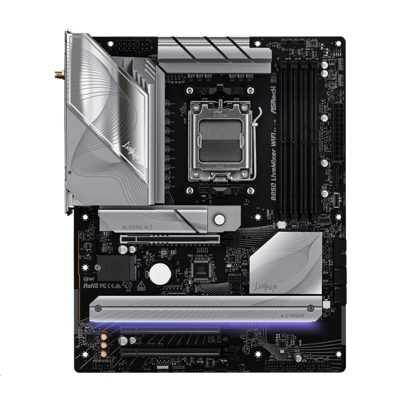 MB Asrock B850 LIVEMIXER WIFI /AM5/4xDDR5/M.2/W7+BT5.4/HDMI/DP/ATX