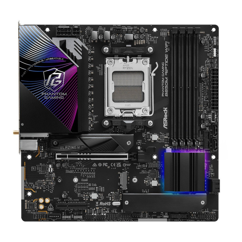 MB Asrock B850M RIPTIDE WIFI /AM5/4xDDR5/M.2/W7+BT5.4/HDMI/DP/mATX