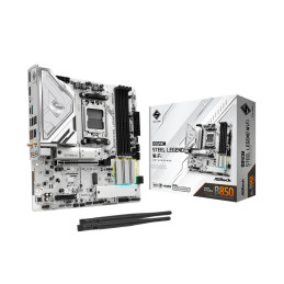 MB Asrock B850M STEEL LEGEND WIFI /AM5/4xDDR5/M.2/W7+BT5.4/HDMI/DP/mATX/White