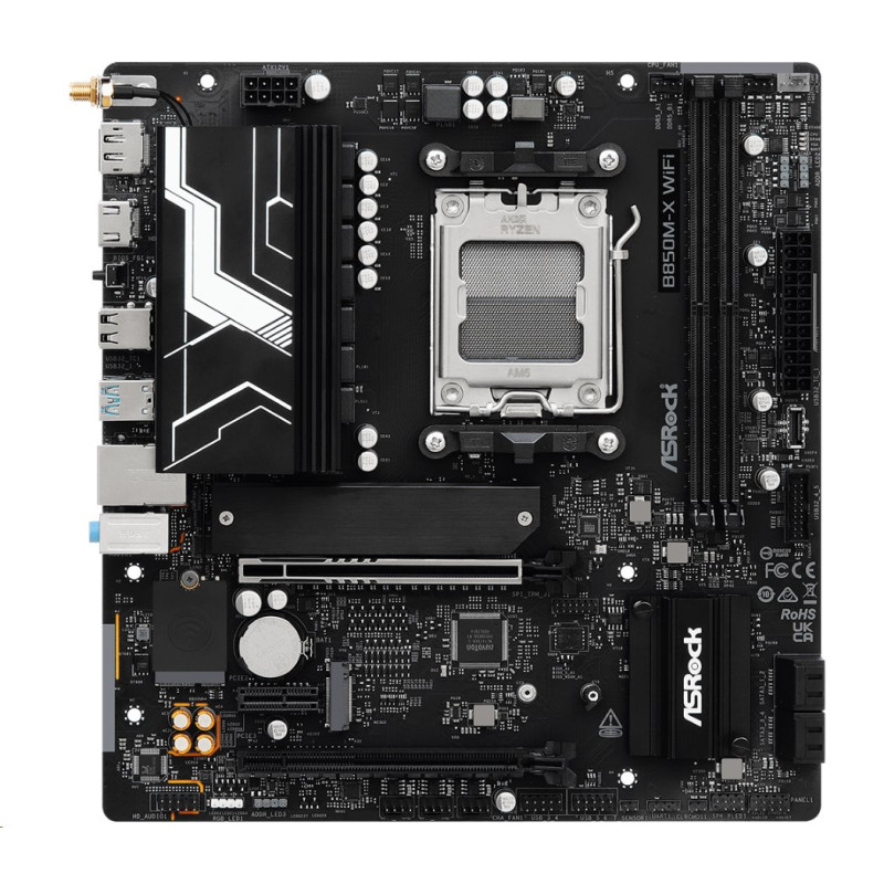 MB Asrock B850M-X WIFI R2.0 /AM5/2xDDR5/M.2/W6E+BT5.2/HDMI/DP/mATX
