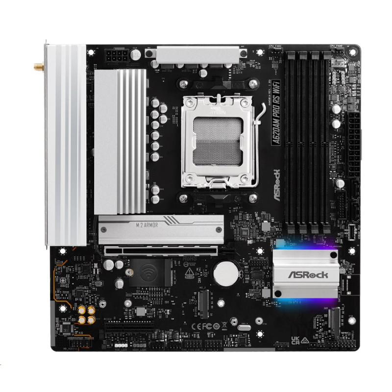 MB Asrock A620AM PRO RS WIFI /AM5/4xDDR5/M.2/W6E+BT5.2/HDMI/DP/mATX