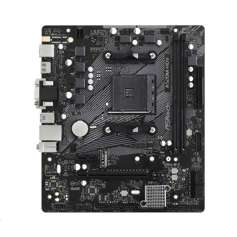 MB Asrock A520M-HDV /AM4/2xDDR4/M.2/HDMI/DVI-D/D-Sub/mATX