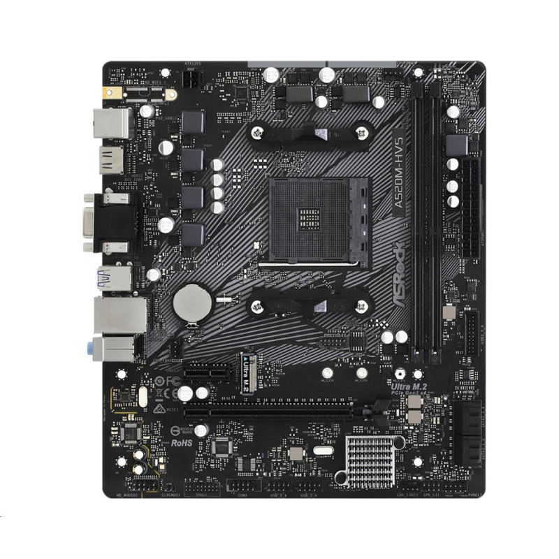 MB Asrock A520M-HVS /AM4/2xDDR4/M.2/HDMI/D-Sub/mATX