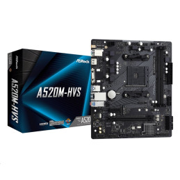 MB Asrock A520M-HVS /AM4/2xDDR4/M.2/HDMI/D-Sub/mATX
