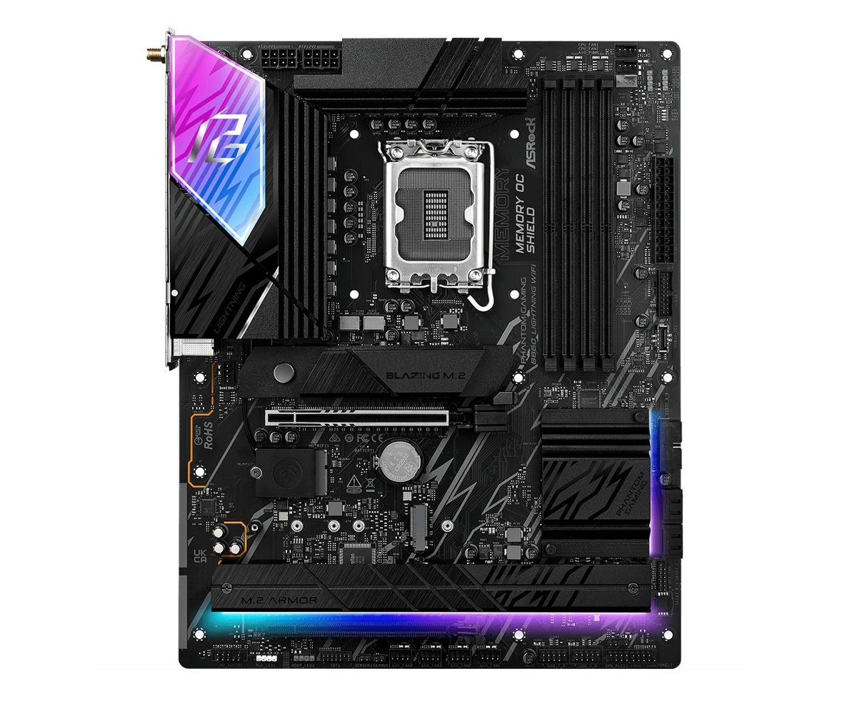 MB Asrock B860 LIGHTNING WIFI /LGA1851/4xDDR5/M.2/W6E+BT5.3/HDMI/DP/TB4/ATX
