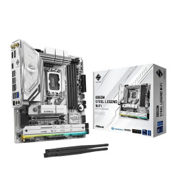 MB Asrock B860M STEEL LEGEND WIFI /LGA1851/4xDDR5/M.2/W6E+BT5.3/HDMI/DP/TB4/mATX/White