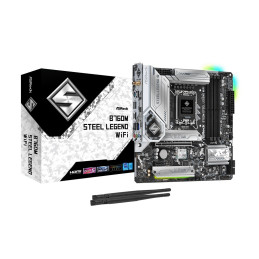MB Asrock B760M STEEL LEGEND WIFI /LGA1700/4xDDR5/M.2/W6E+BT5.3/HDMI/DP/eDP/mATX