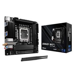 MB Asrock B860I WIFI /LGA1851/2xDDR5/M.2/W6E+BT5.3/HDMI/DP/mITX