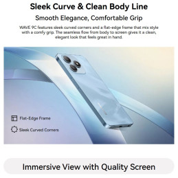 BLACKVIEW WAVE 9C LTE 6.56" BLUE,HD IPS 720x1612,4+64GB, T603 Octa Core 1.6GHz,8MP/13MP,5000mAh,Android 15