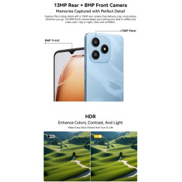 BLACKVIEW WAVE 9C LTE 6.56" BLUE,HD IPS 720x1612,4+64GB, T603 Octa Core 1.6GHz,8MP/13MP,5000mAh,Android 15