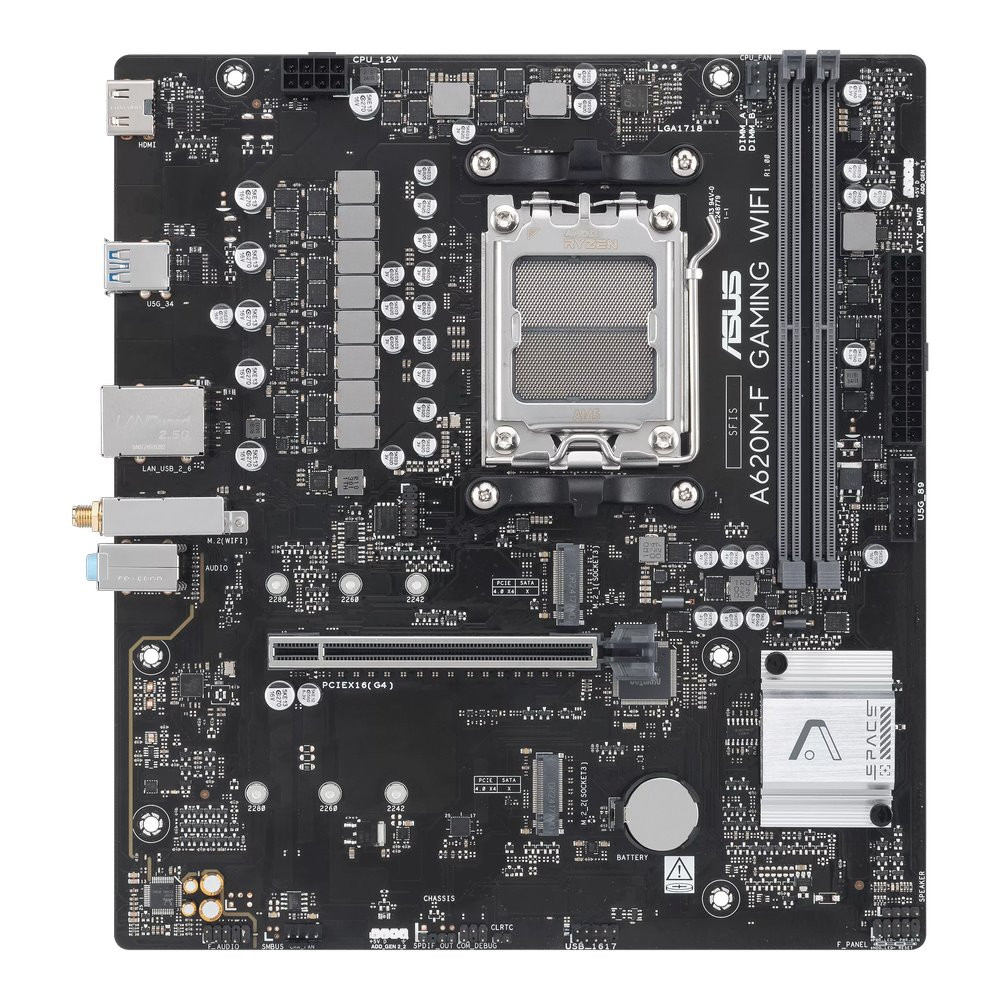 MB ASUS A620M-F Gaming WIFI /AM5/2xDDR5/M.2/W6+BT5.3/HDMI/mATX