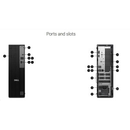 Dell Pro Slim QCS1250/180W/TPM/U5-235/8GB/512GB SSD/Integrated/Kb/Mouse/W11 Pro/3Y ProSpt