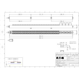 EATON FlexPDU G2: Základní 0U, In: C20 16A 1P - Out: 20xC13:4xC19